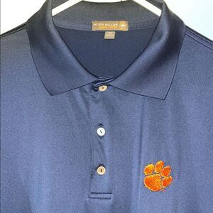 New Clemson Tigers Peter Millar Summer Comfort Model Golf Polo Shirt XL Cobalt